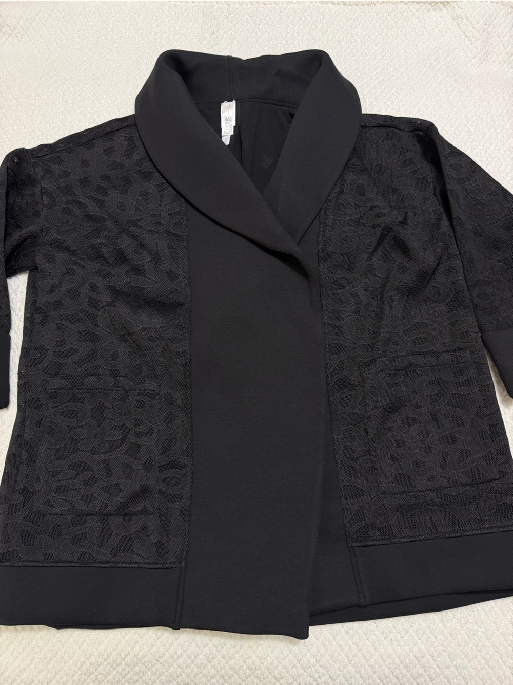 Wynne Layers Lace Mesh Topper With Chiffon Lining Black Women’s Size Large - Picture 4 of 11